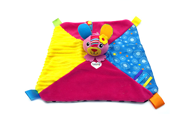 彩色兔婴儿安抚方巾